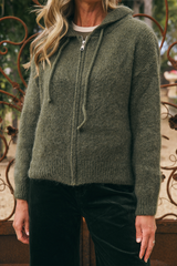 Luxe Mohair Hooded Cardi