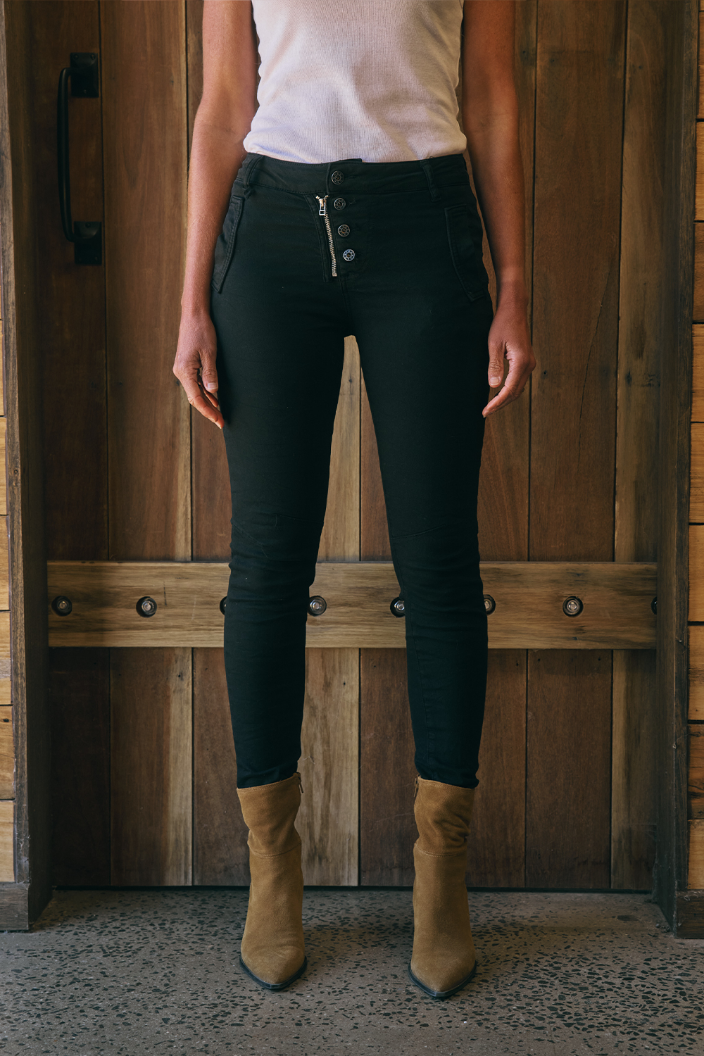 Italian Star Zip & Button Jean
