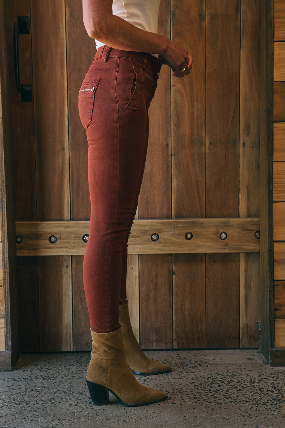 Italian Star Zip & Button Jean